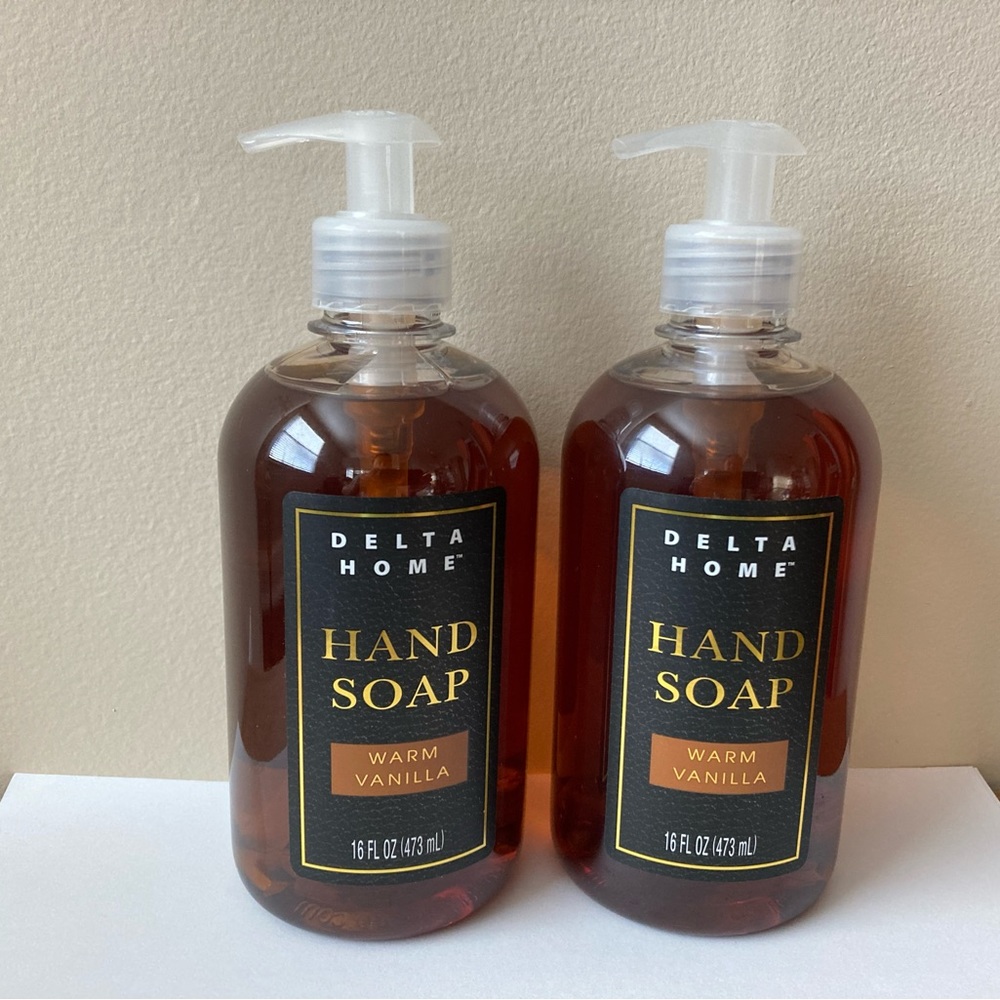 2 Delta Home Hand Soap Warm Vanilla Lot Set